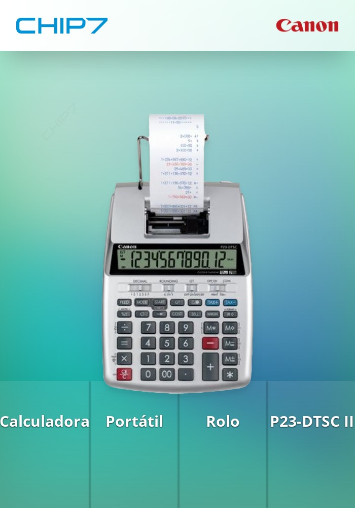 Calculadora Portátil com rolo P23-DTSC II EMEA HWB