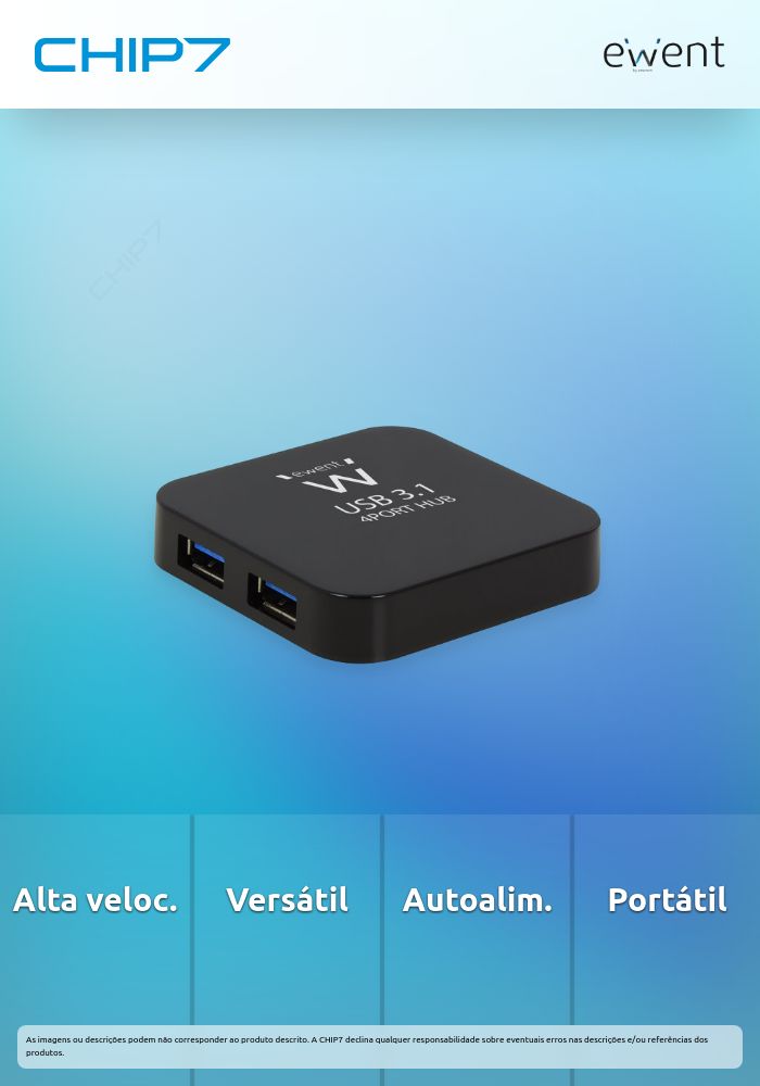 HUB USB 4 portas 3.1 Gen 1 (USB 3.0) com alimentação » válido até nova comunicação