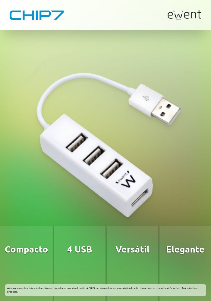 Mini HUB 2.0 de 4 Portas Branco » válido até nova comunicação