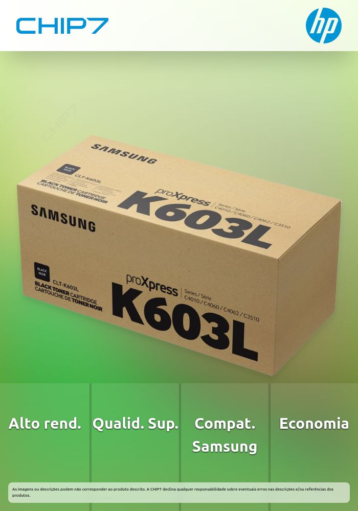 CLT-K603L High Yield Black Toner Cartridge   - preço válido para unidades pré-estabelecidas