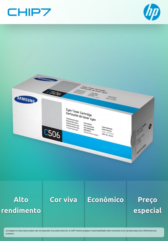CLT-C506L High Yield Cyan Toner Cartridge   - preço válido para unidades pré-estabelecidas