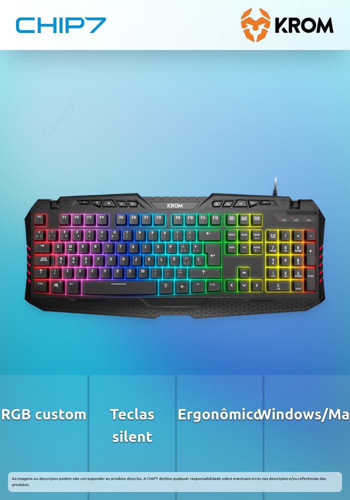 Krom Kyra RGB PT - Teclado gaming