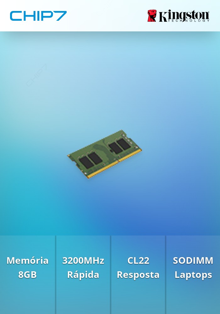 8GB 3200MHZ DDR4 NOECC CL22 SODIMM