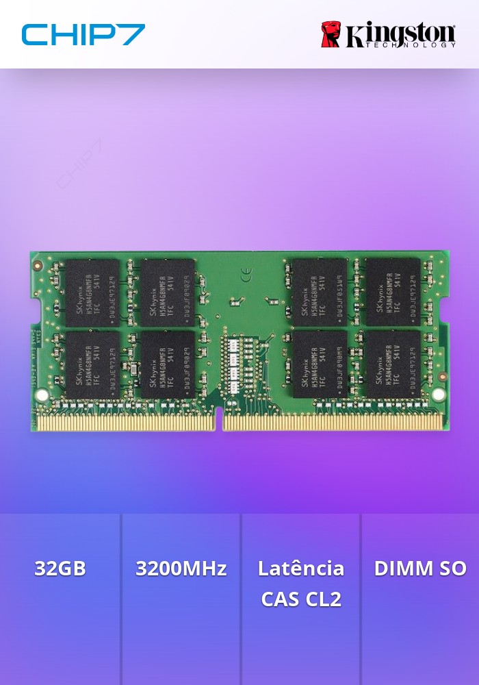 Dimm SO KINGSTON 32GB DDR4 3200MHz CL22 1.2V 2Rx8