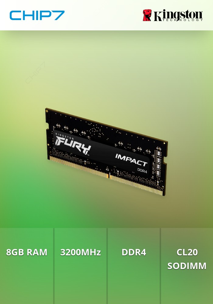 8GB 3200MHZ DDR4 CL20 SODIMM FURY Impact