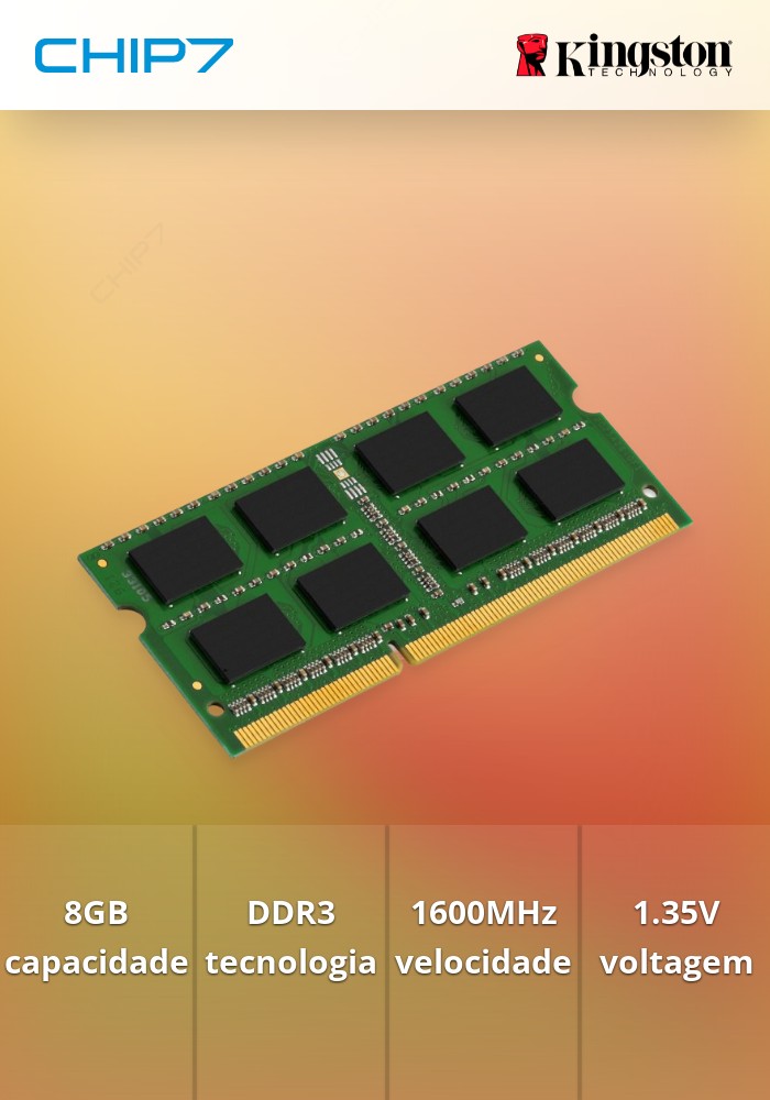 RAM SODIMM 8GB DDR3 1600MHZ 1.35V