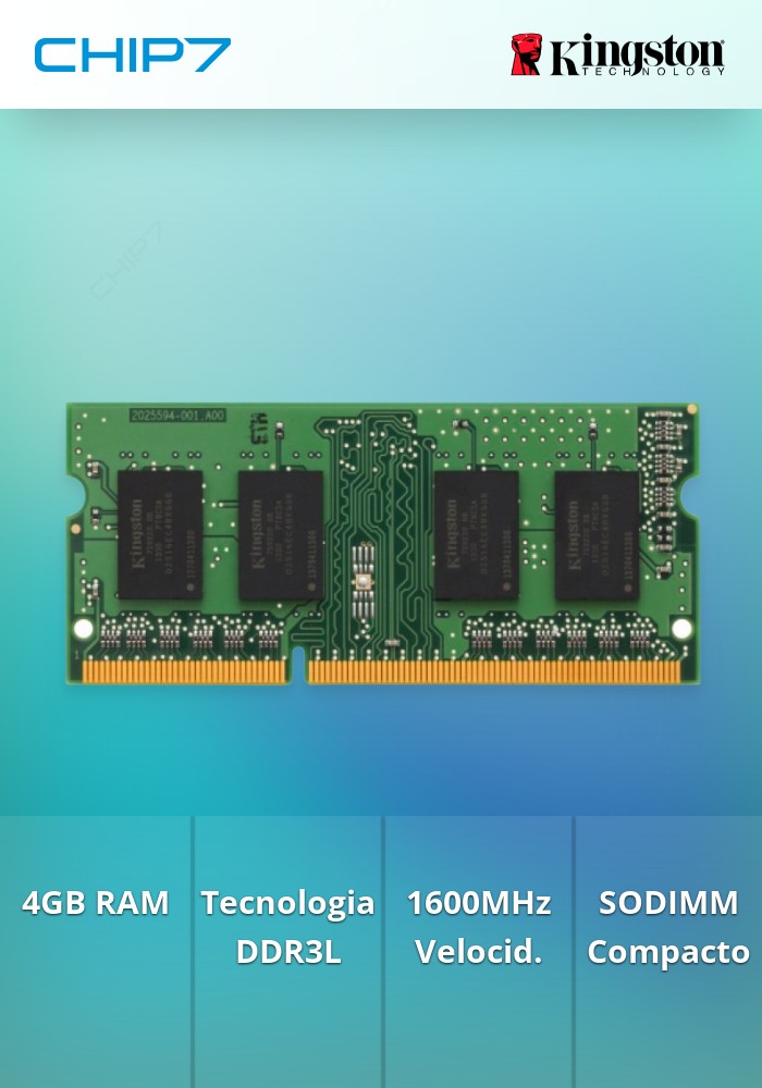 4GB DDR3L 1600 SODIMM NON-ECC 1.35