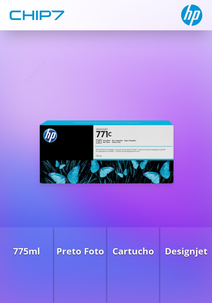 HP 771C 775-ml Photo Black Designjet Ink Cartridge