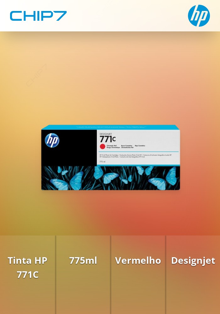 HP 771C 775-ml Chromatic Red Designjet Ink Cartridge