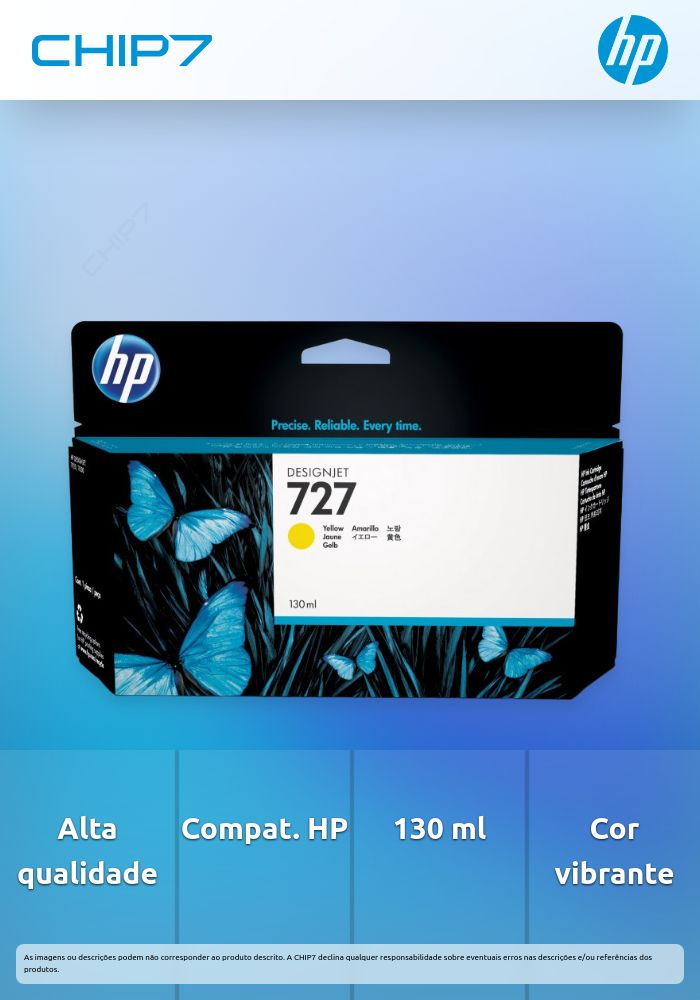 TINTA AMARILLA HP 727 130 ML