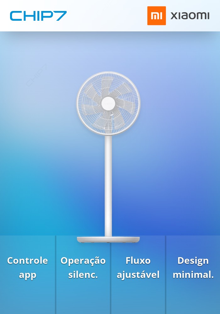 Ventoinha de Pé Inteligente Xiaomi Mi Smart Standing Fan 1C / 2 Lite Branco