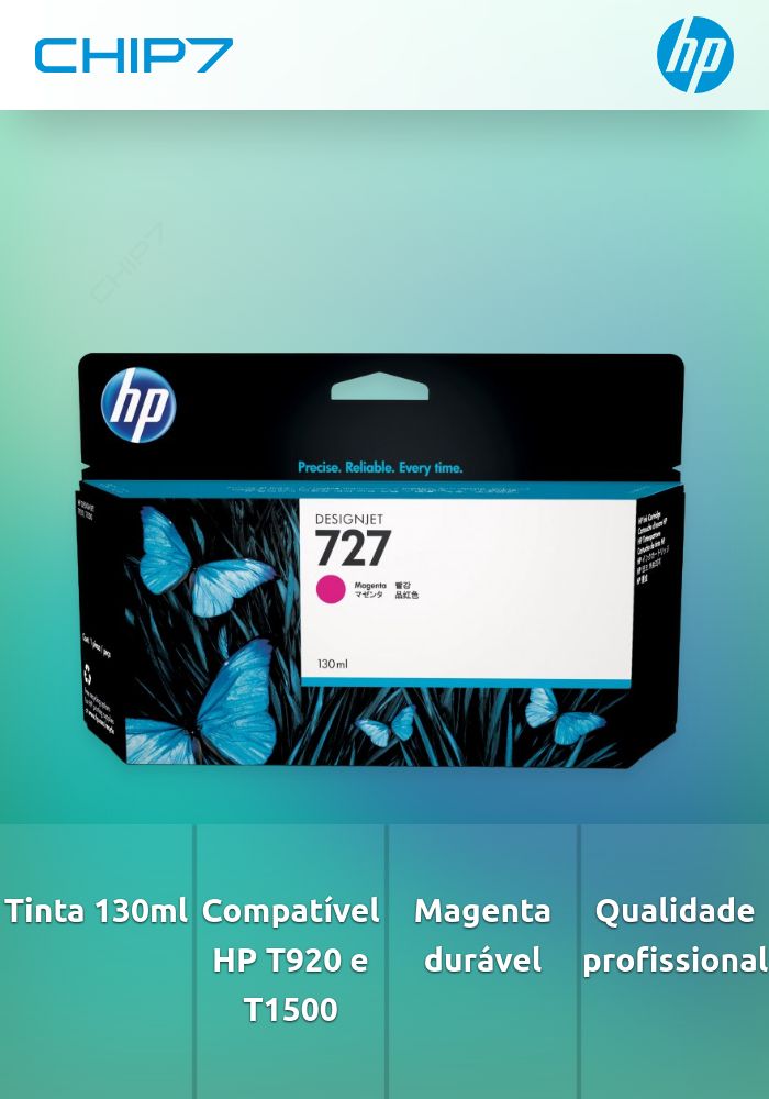 HP 727 Ink Magenta 130ml T920 T1500