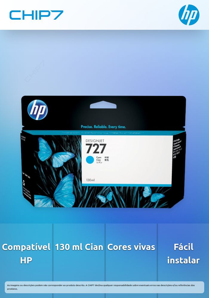 TINTA CIAN HP 727 130 ML