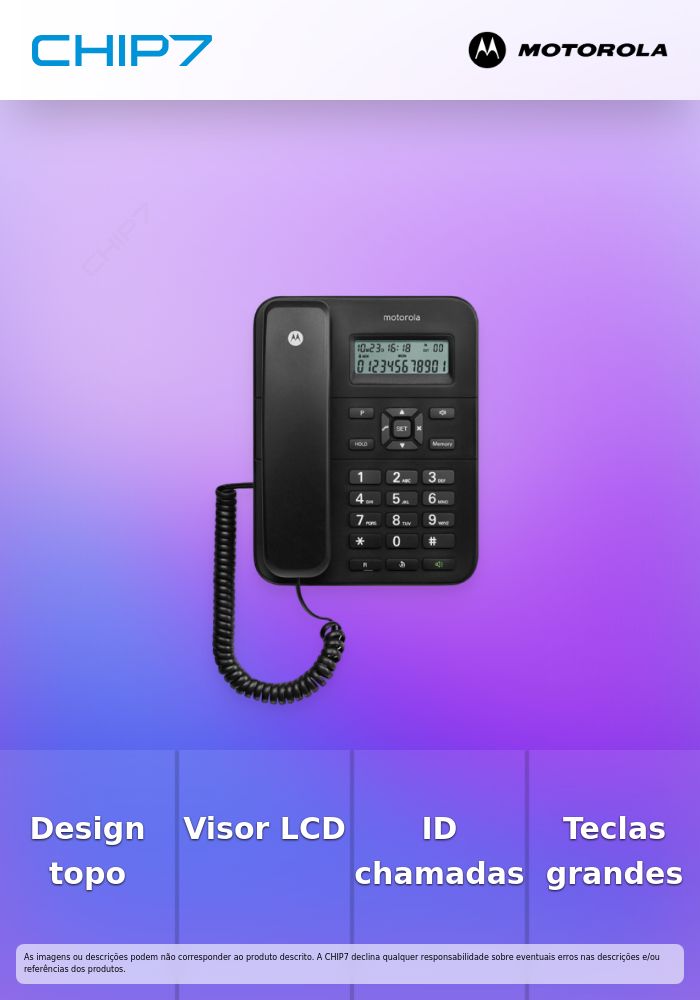 TELEFONO FIJO CT202 BLACK