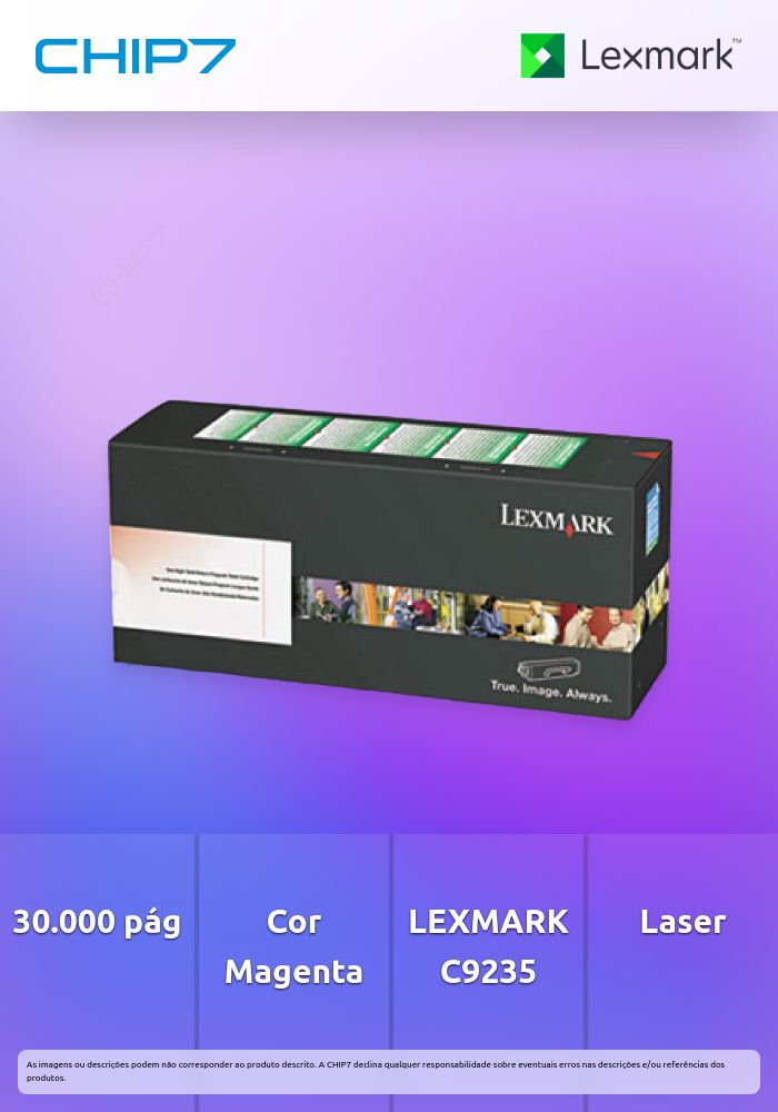 Toner LEXMARK 24B6843 Magenta BSD 30K a 5% - C9235