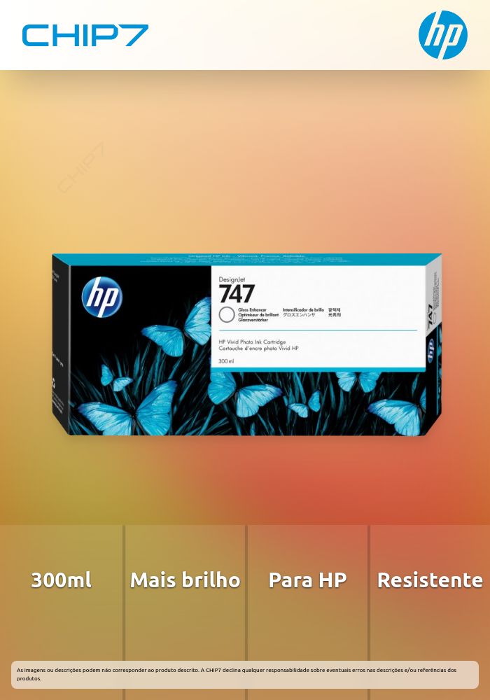 HP 747 300-ml Gloss Enhancer Cartridge