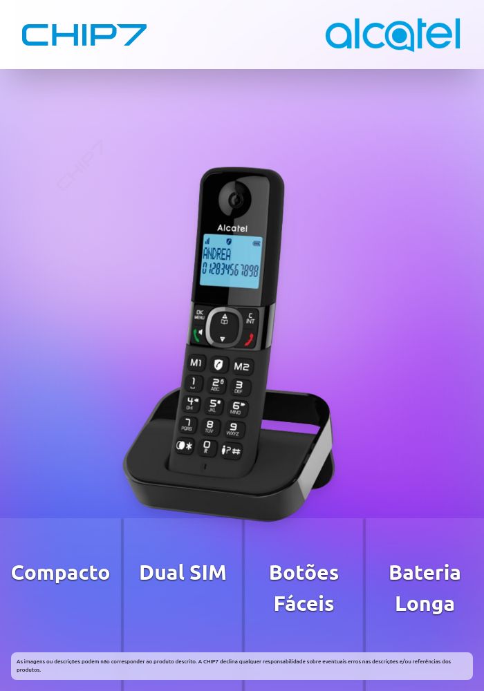 Telefone Alcatel F860 Preto