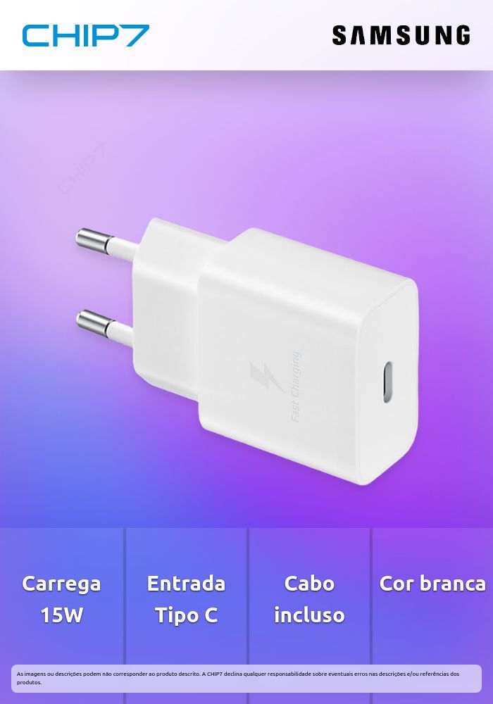 CARGADOR 15W TIPO C WHITE CON CABLE