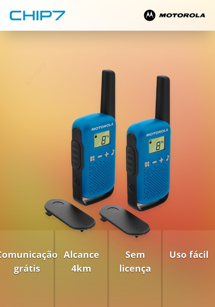 WALKIE TALKIES MOTOROLA T42 BLUE