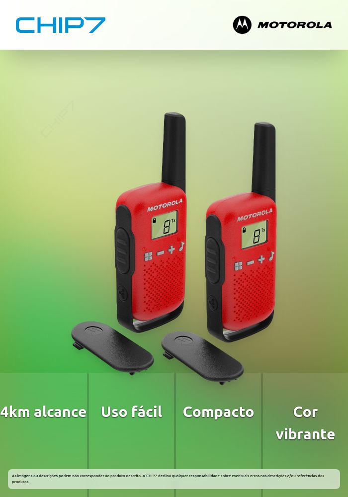 WALKIE TALKIES MOTOROLA T42 RED