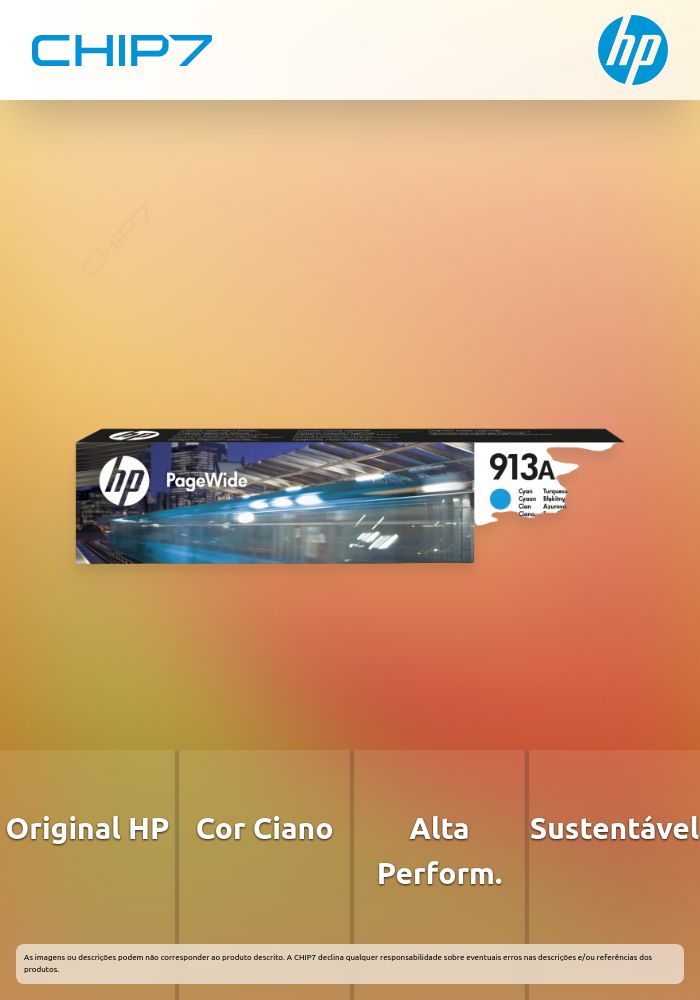 HP 913A Cyan Original PageWide Cartridge