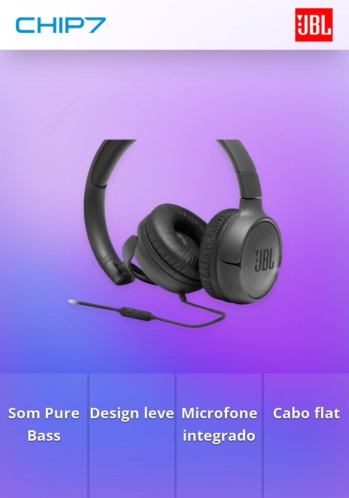 Auscultadores JBL Tune T500 Preto
