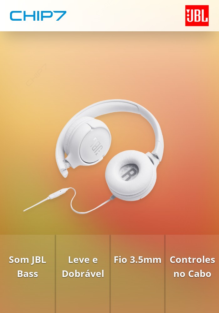 Auscultadores JBL Tune T500 Branco