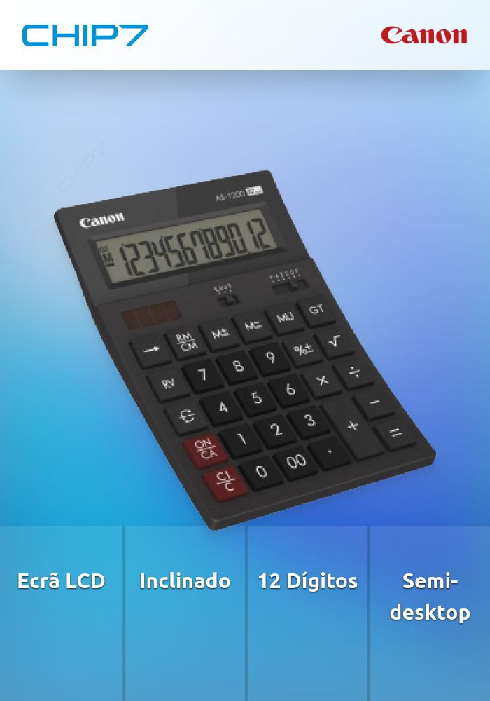 AS-1200 HB EMEA - Ecrã LCD inclinado vertical. Dígitos 12. Tipo semi desktop