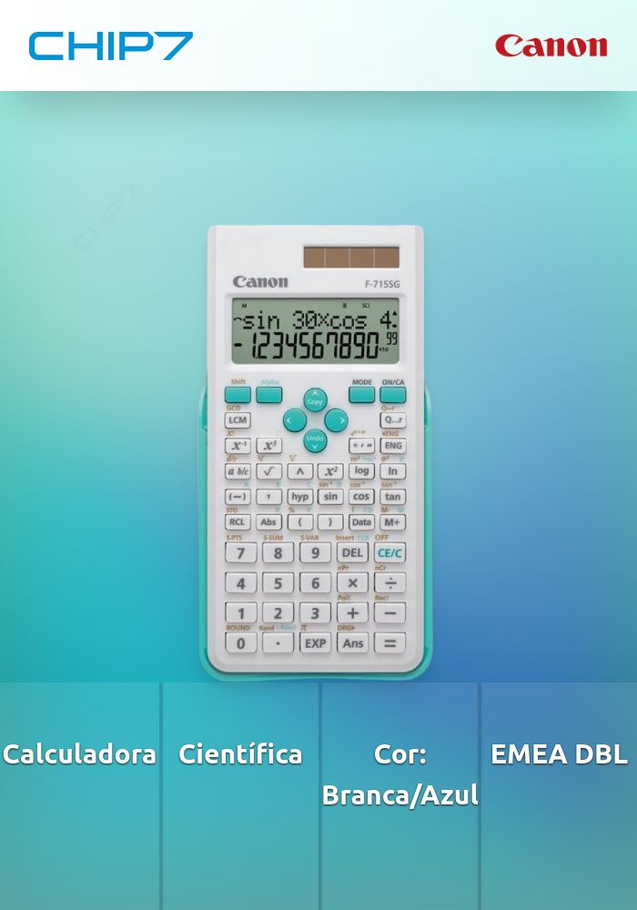 CANON CALCULADORA CIENTIFICA F-715SG WHITE & BLUE EMEA DBL
