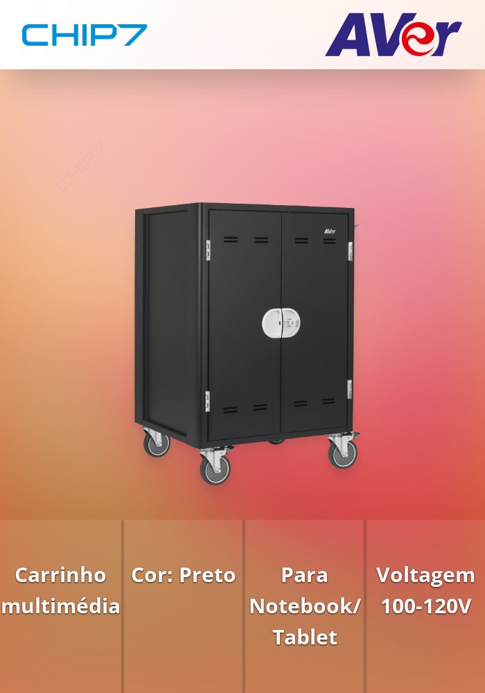 AVER CARRO DE CARGA PARA 36 TABLET/LAPTOP UP TO 15