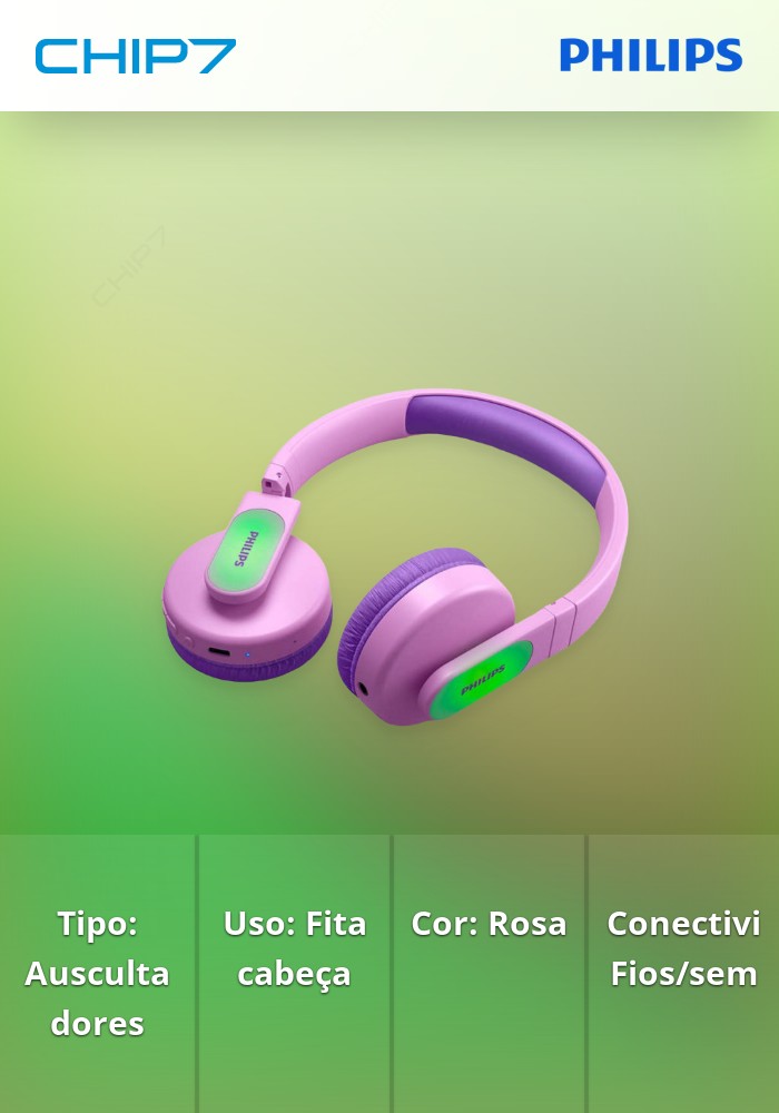 PHILIPS HEADPHONES WIRELESS KIDS PINK TAK4206PK/00
