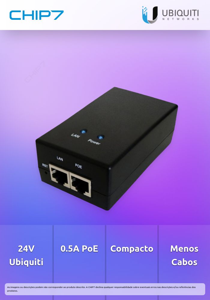 UBIQUITI POWER INJECTOR 24VDC 0.5A