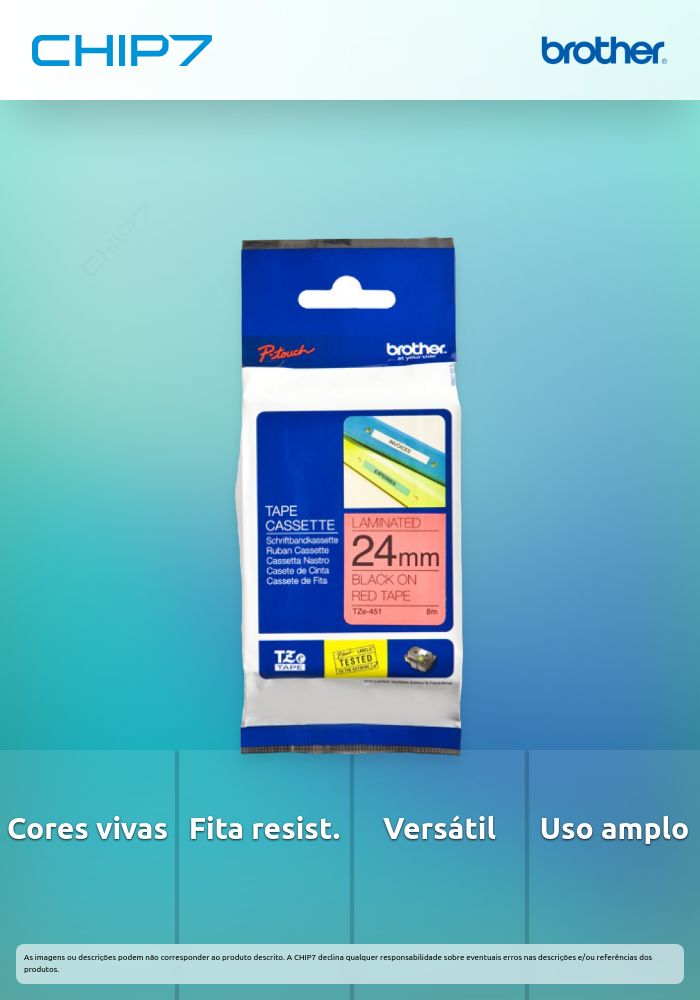 CINTA ROTULADORA ROJO / NEGRO24