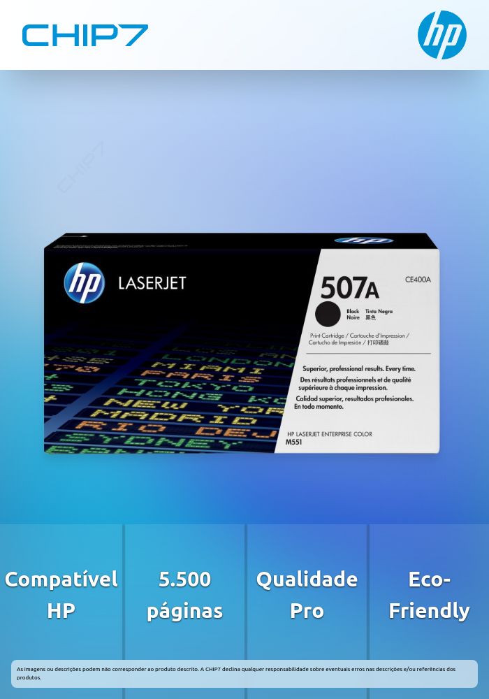 HP 507A Black LaserJet Toner Cartridge