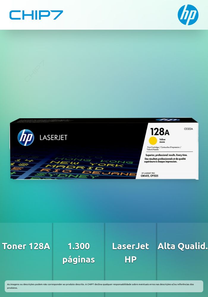 HP 128A Yellow LaserJet Print Cartridge