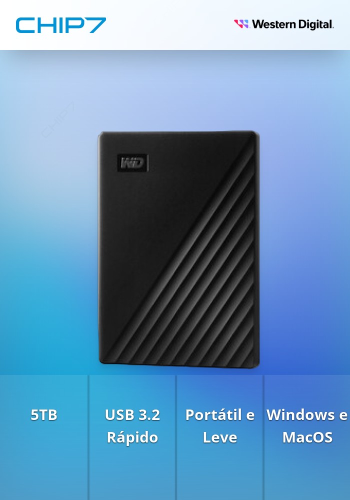 Disco Externo Western Digital My Passport 5TB USB3.2