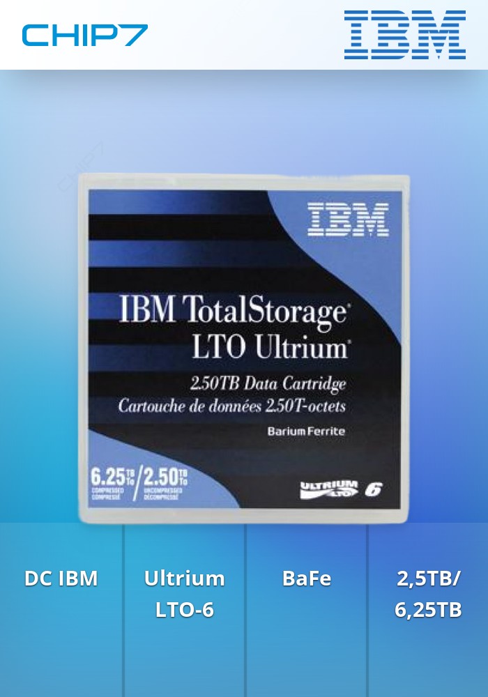 DC IBM Ultrium LTO-6 (BaFe) 2,5TB/6,25TB