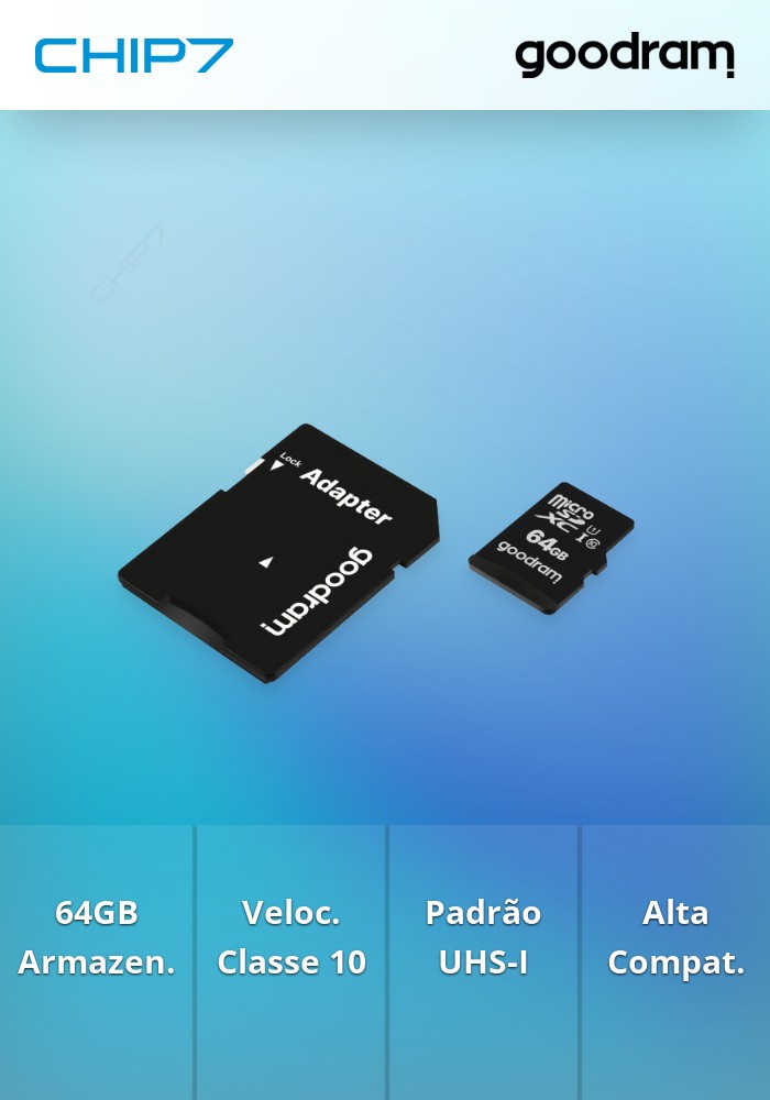 64GB MICRO CARD cl 10 UHS I + adapter