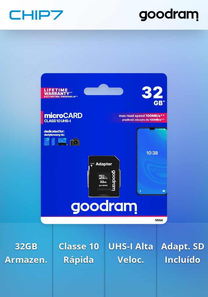 32GB MICRO CARD cl 10 UHS I + adapter