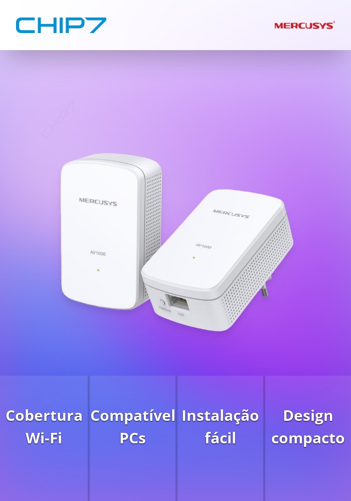 Extensor de Sinal MERCUSYS 1000 Mbps High-Speed internet to PCs, IPTVs, and game consoles