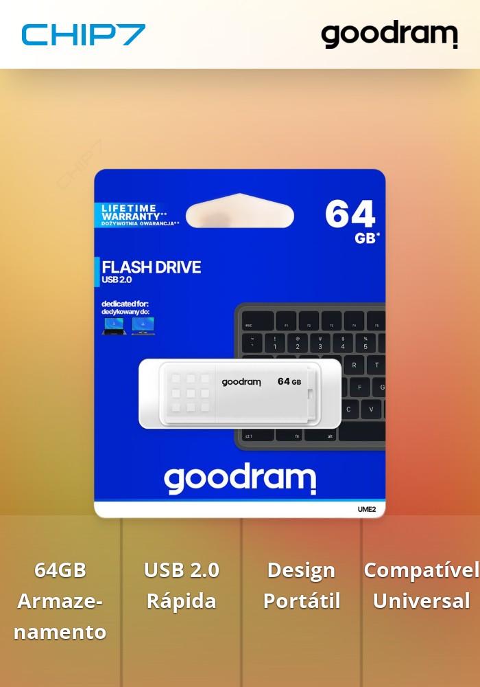 64GB UME2 WHITE USB 2.0