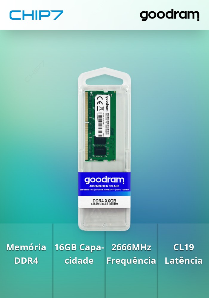 DDR4 16GB 2666MHz CL19 SODIMM