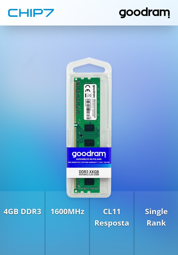 DDR3 4GB 1600MHz CL11 SR DIMM