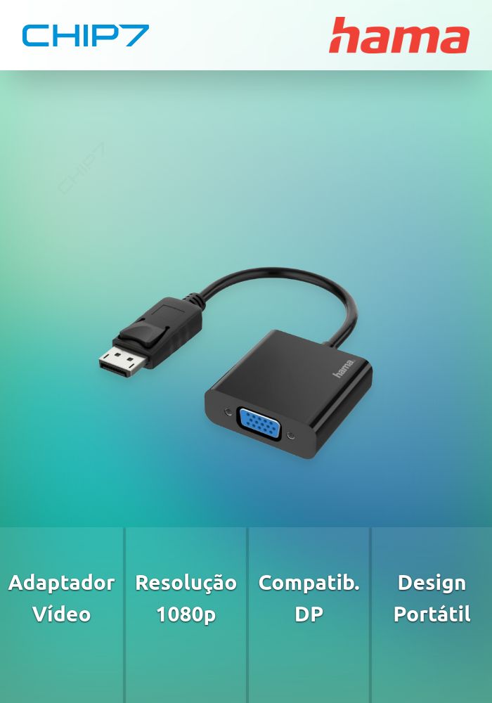 Hama Video Adapter, DisplayPort Plug - VGA Socket, Full-HD 1080p