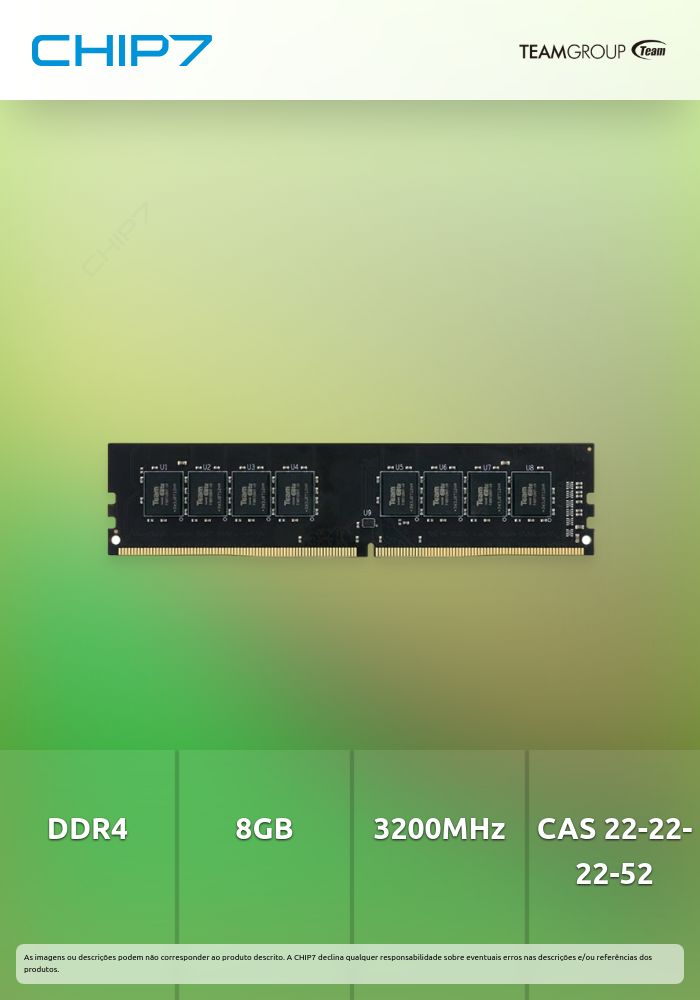 Dimm Team Group Elite 8GB DDR4 3200Mhz CL22 1Rx8