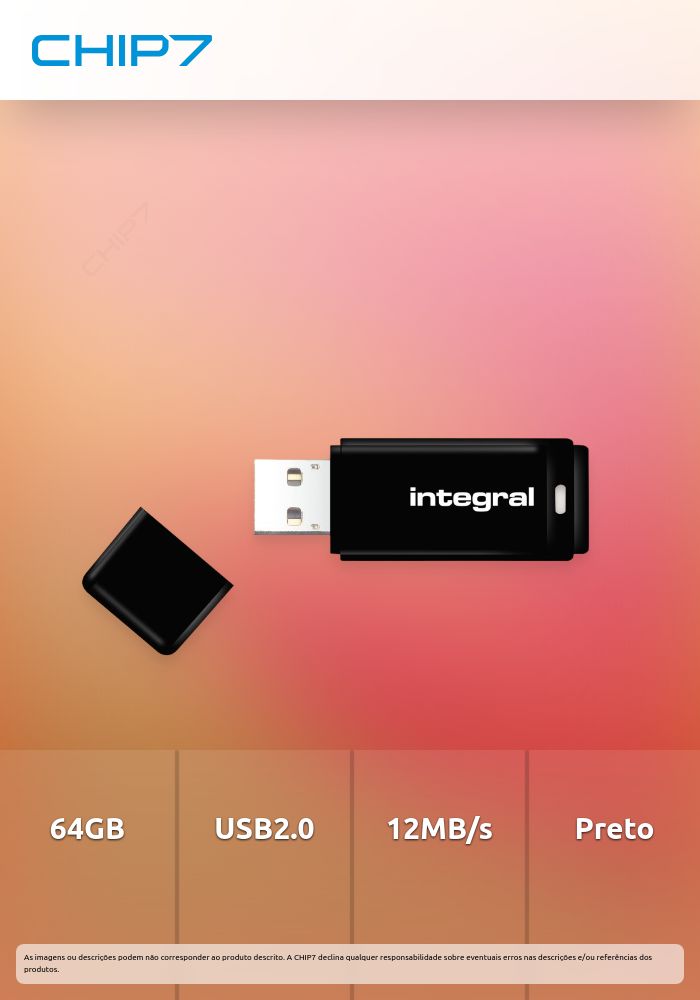 INTEGRAL PEN 64GB USB TYPE-A 2.0 PRETO