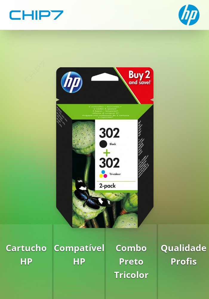 HP COMBO 302 NEGRO TRICOLOR