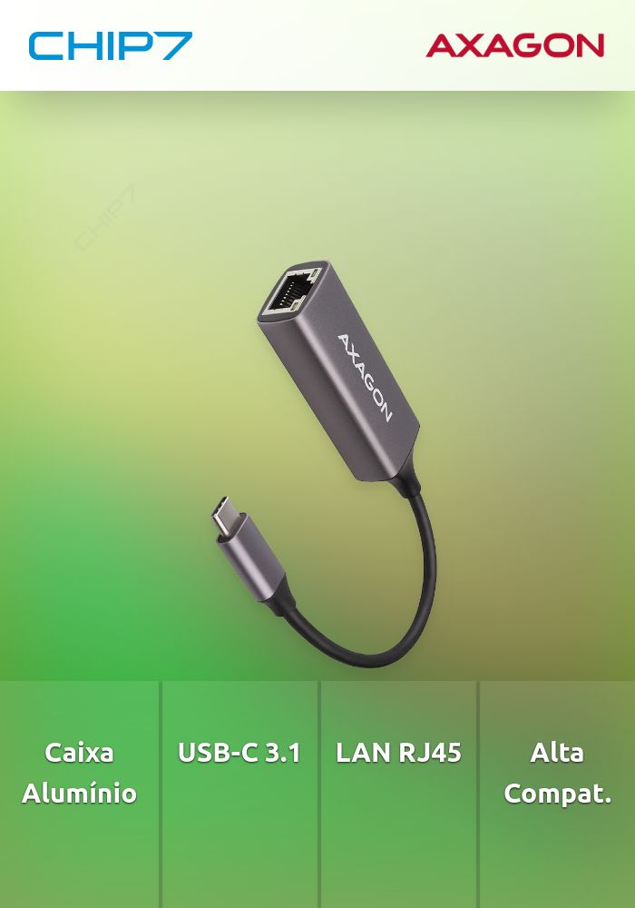 Adaptador AXAGON ADE-TRC Gigabit Ethernet 10/100/1000 - USB