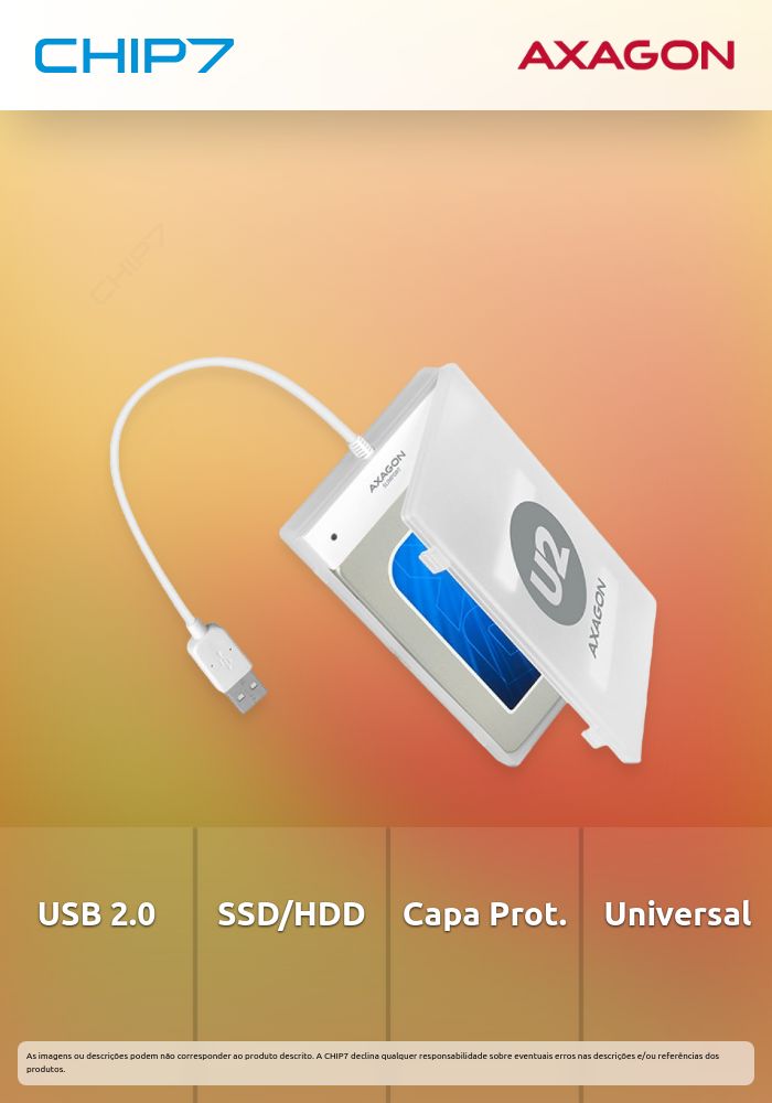 Adaptador AXAGON ADSA-1S SLIMPort, USB 2.0, 2,5