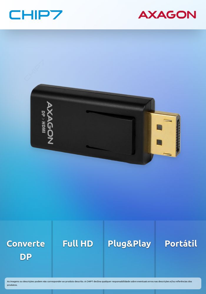 Adaptador Mini AXAGON RVD-HI DisplayPort para HDMI, Full HD